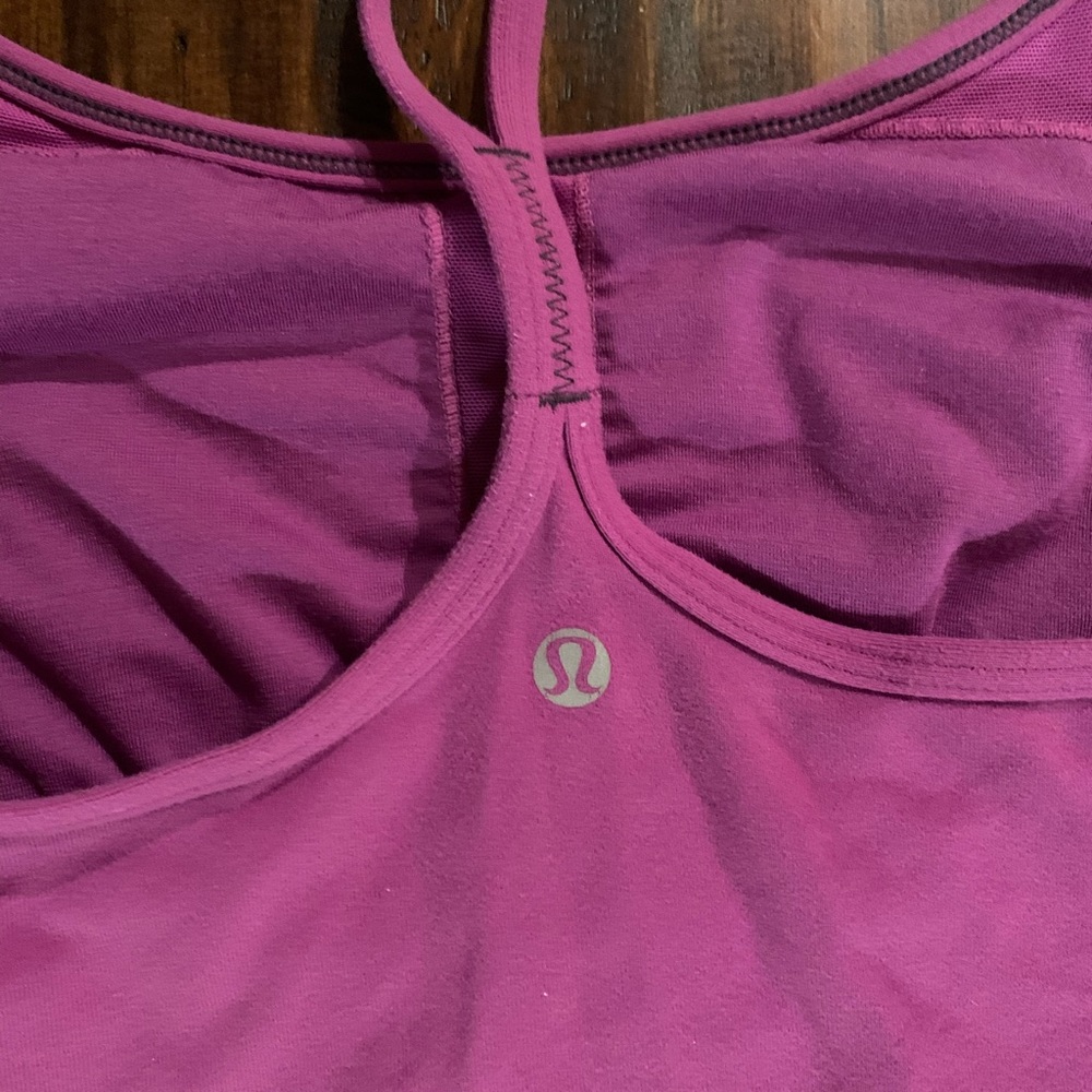 Lululemon Magenta Tank With Built-In Support - image 2